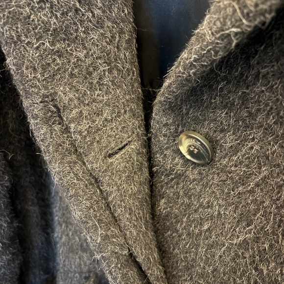 Yell Charcoal Grey boxy 100% alpaca women’s coat. P - Picture 4 of 16